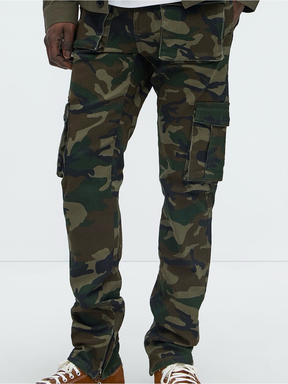 Men's Camouflage Cargo Pants - Green Camo
